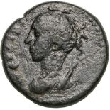 Bust of Artemis left / Altar. SNG v. Aulock 2953. VF