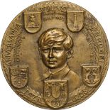 Medal 1928, signed Huguenin S.C, Bronze (50 mm, 58.72 g). XF +