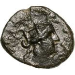 Head of Tyche right / lion to right. Sear 5165. RRR! VF