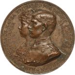 Marriage between Prince Ferdinand of Romania and Princess Mary of Great Britain and Ireland .Medal