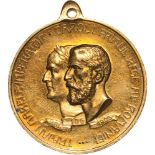 Medal 1906, with original suspension loop, gilt Bronze (30 mm, 12.22). XF+