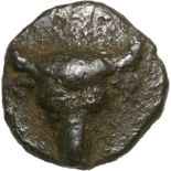 Bulls head facing / Quadratum Incusum. SNG Klein 316. VF, dark patina