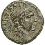 Head of Traian right / Temple. SNG Cop. 474. VF+