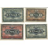 Inspektion der Kriegsgefangenenlager: 1 Pfennig, 5 Pfennig (2x), 10 Pfennig. 01.10.1917. I