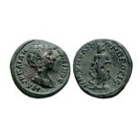 Bare head right / Asklepios standing left. BMC. VF