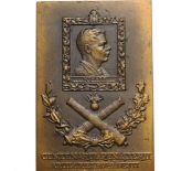 Plaquette 1943, Bronze (90x60 mm, 166.64 g). R! XF+