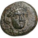 Head of Herophile facing / sphinx seated right. SNG Cop. 338. VF-