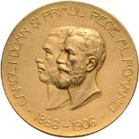 Medal 1906, signed Saraga, Bronze gilt (62 mm, 92.39 g). UNC-