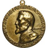 Medal 1922, original suspension loop, gilt Copper (35mm, 17.69 g). VF