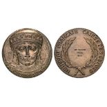 Head of Iustinian I facing/ engraving ME SIRVEN MICHEL 1974 inside wreath. XF