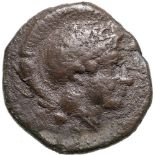 Head of Athena right / Herakles and the Nemean lion. Vlasto 1342. VF, dark patina