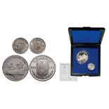 Atlanta 1996 Olympic Games Canoe, Bucharest, Silver, 27 g, and 10 Lei 1996, Nickel, 4,65 g, with