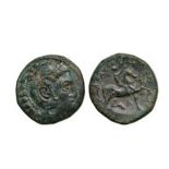 Head of Herakles right / Horseman right. SNG Cop. 1148. VF+ XF