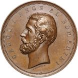 Medal 1881, signed W. Kullrich F., Bronze (59 mm, 90.10 g). Wurzb. 4351. XF