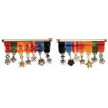 Medal Bar with 7 Decorations