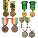 A Group of 5 Life Saving Medals