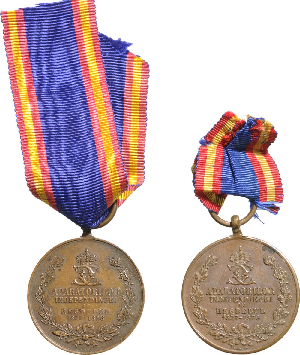 Lot of 2. Medal Defenders of the Independence, instituted in 1878. - Image 2 of 2