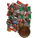 IMPORTANT LOT OF 90 SWISS MEDALS AND BADGES MOSTLY RELATED TO SPORTâ€“SHOOTINGâ€“MILITARY