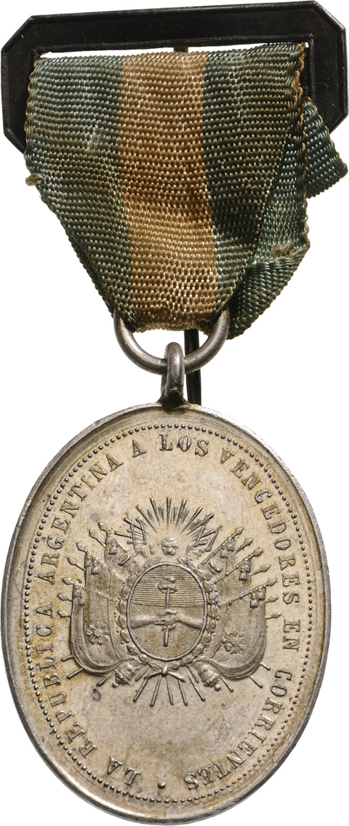 Medal for the winners of the Corrientes battle for officers, instituted in 1865