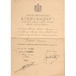 Diploma for the Commemorative Medal for the War 1914-18