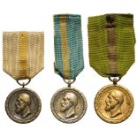 The Commercial and Industrial Merit Medal, Set 1-3 Classes, instituted on the 22nd of November 1912.