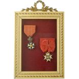 Framed Pair: Order of Saint Louis and the Legion of Honor