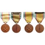 Lot of 2 War Service Medal, instituted in 1950