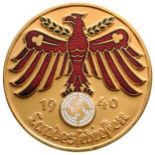 Standschutzenverband Tirol-Voralberg Gauleistung Large Gold 1940 Badge