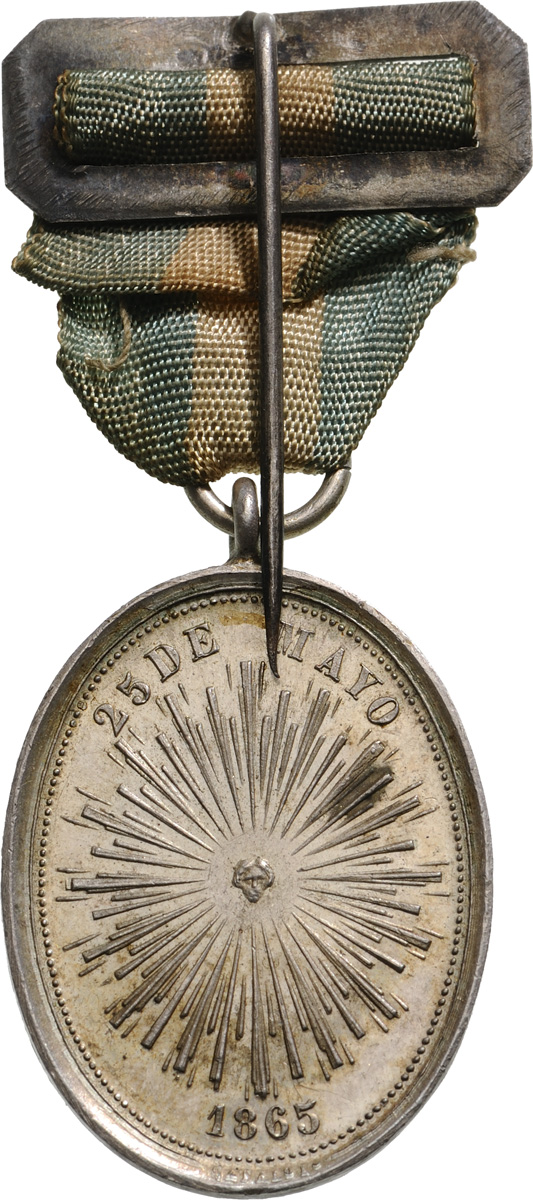 Medal for the winners of the Corrientes battle for officers, instituted in 1865 - Image 2 of 2