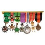 Medal Bar with 7 Decorations