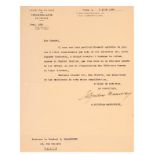 Friendly letter of thanks from King Alexander of Yugoslavia