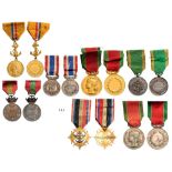 Lot of 7 Medals of various Rescuers Societies (Gironde, Charente, Seineâ€¦).