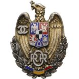 BADGE OF THE RESERVE AND RETIRED OFFICERS, "KING CAROL II" MODEL, 1937-1940