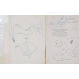 Autograph collection including Salvador Dalí, Pablo Picasso, Henri Matisse, Marc Chagall, Joan