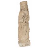 Our Lady Stone sculpture. Île-de-France. Gothic. 14th century. Height: 32,5 cm.