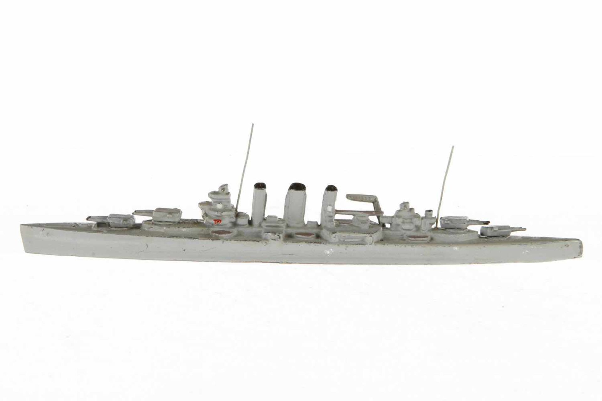 Wiking Modellschiff englischer Kreuzer "Cumberland", Guss, Spielspuren, L 14,5, Z 2