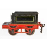 Märklin 2-A Tender, S 1, uralt, schwarz HL, LS und gealterter Lack, L 13,5, Z 2-3