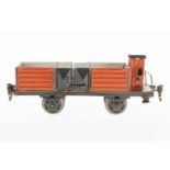 Märklin offener Güterwagen 1928, S 1, HL, mit BRH und 2x 2 LT, 1 Puffer und 2 Achslagerblenden