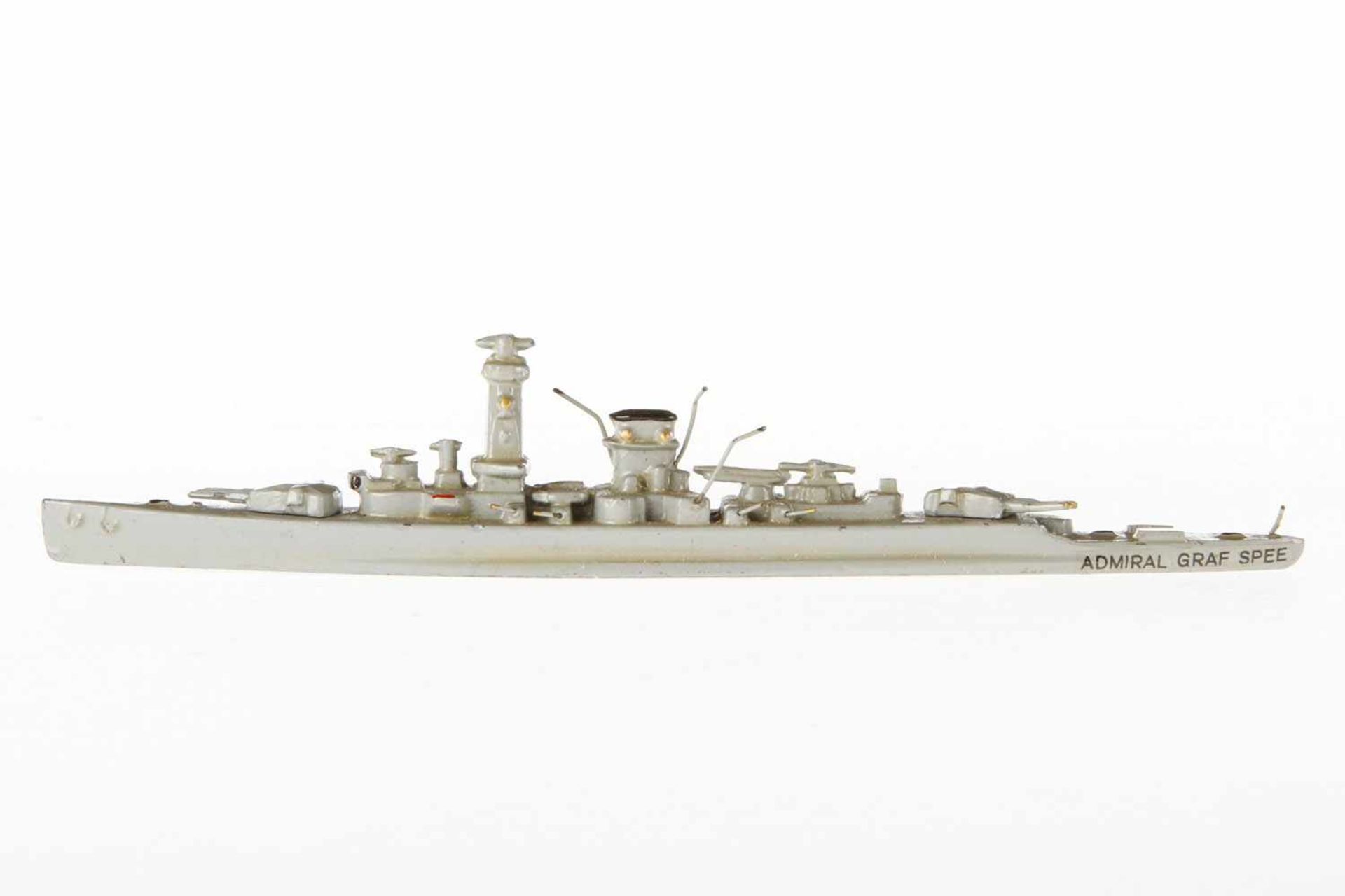 Wiking Modellschiff Panzerkreuzer "Admiral Graf Spee", Guss, im def. OK, Z 1-2