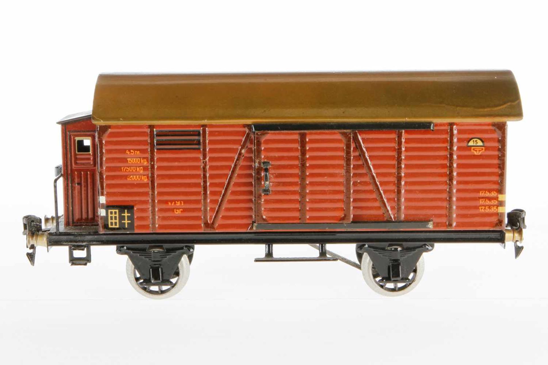 Märklin gedeckter Güterwagen 1791 B, S 1, CL, mit BRH, 2 ST, Gussrädern und Schlussbeleuchtung, tw