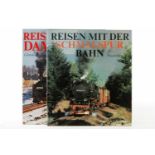 2 Eisenbahnbücher "Reisen mit der Schmalspurbahn" und "Reisen mit der Dampfbahn", Alterungsspuren