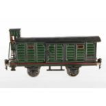 Märklin gedeckter Güterwagen 1929, S 1, HL, mit BRHh und 2 ST, Beleuchtungseinrichtung fehlt, Dächer