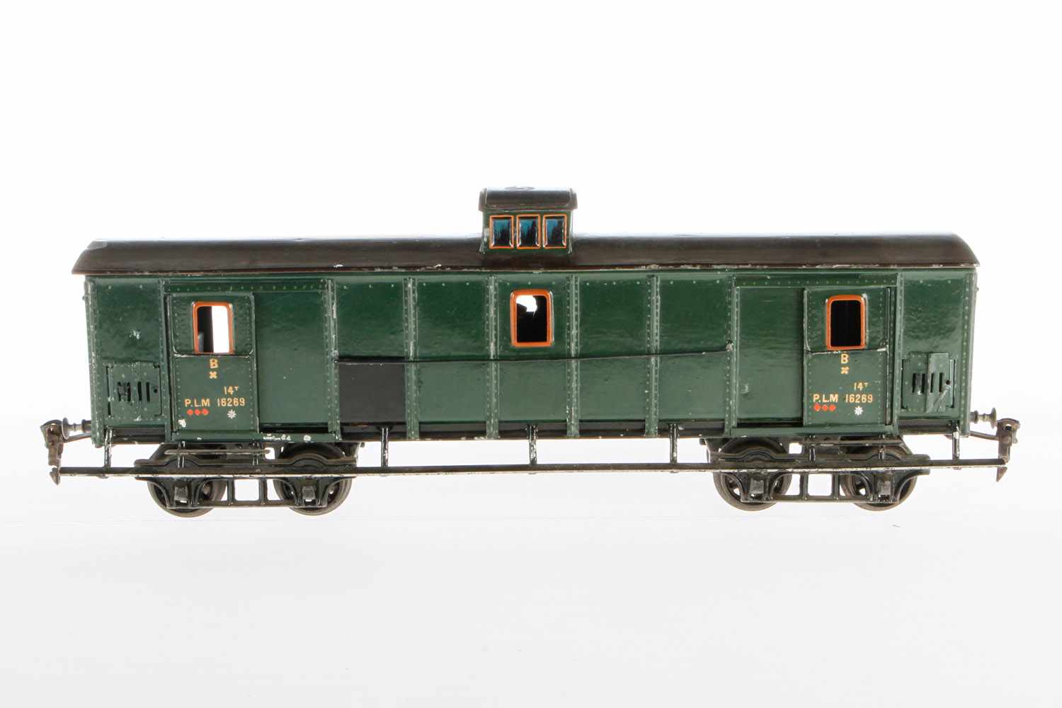 Märklin franz. Gepäckwagen 2995 PLM, S 1, HL, mit 4 ST, Diensteinrichtung, 4x 2 LTH (2 Bügel fehlen)