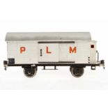 Märklin gedeckter Güterwagen PLM, S 1, HL, mit BRH und 2 ST, LS und Alterungsspuren, kl.