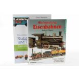 2 Battenberg-Bücher "Eisenbahnen" und "Nutzfahrzeuge und Traktoren", Alterungsspuren