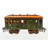 Märklin Post-/Gepäckwagen 1844, S 1, uralt, HL, mit, Diensteinrichtung, 4 AT, 4 ST, 2 DT und 6-