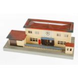 Märklin Bahnhof, S H0, HL, mit 1 ST, 2 AT und Fahnenmast, LS, L 26, sonst Z 2