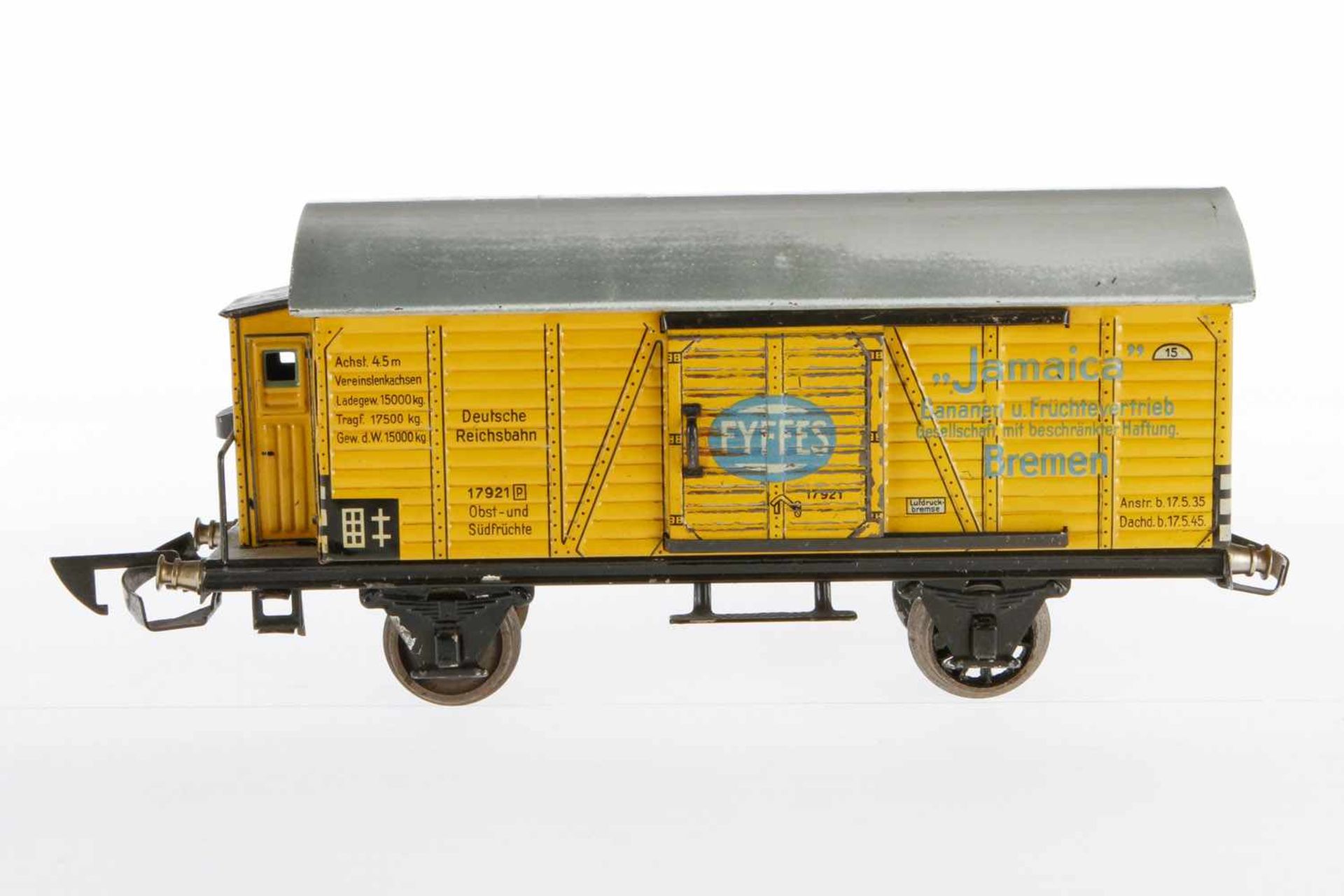 Märklin Bananenwagen 1792, S 1, CL, mit BRH und 2 ST, versch. Radsätze, fremde autom. Kupplung,