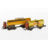 2 Trix Express Minol Kesselwagen, S H0, je mit BRH und Holzkessel, LS, L 10,5 und 14, bespielt