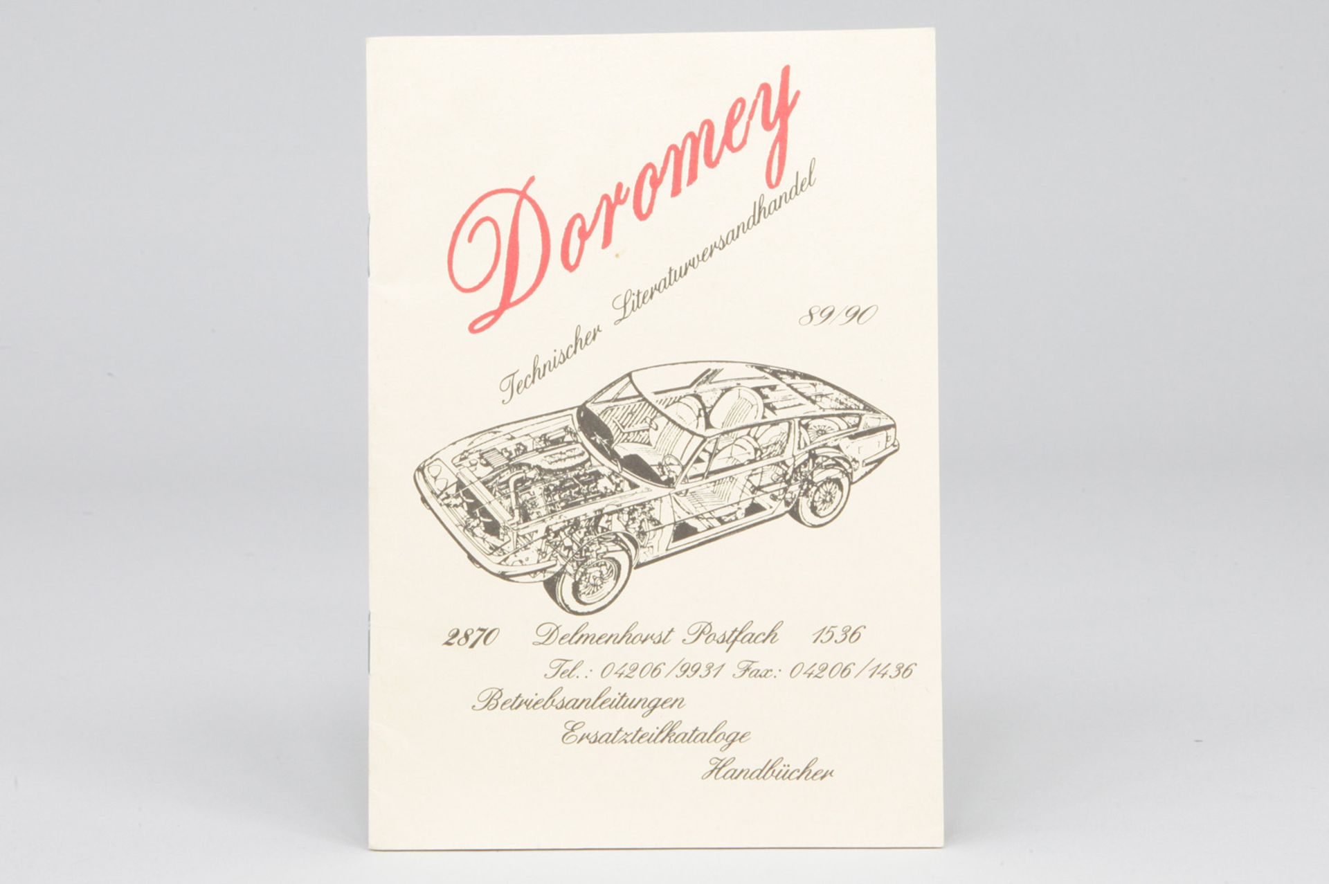 Katalog "Doromey Technischer Literaturversandhandel", 89/90, Nr. 2870, 69 S., deutsch